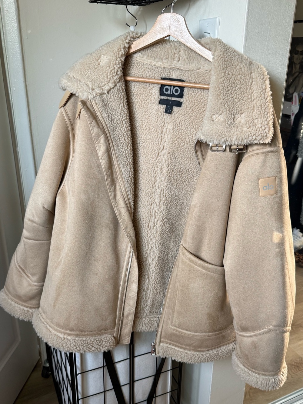 Alo Sherpa Lined Faux Suede Jacket